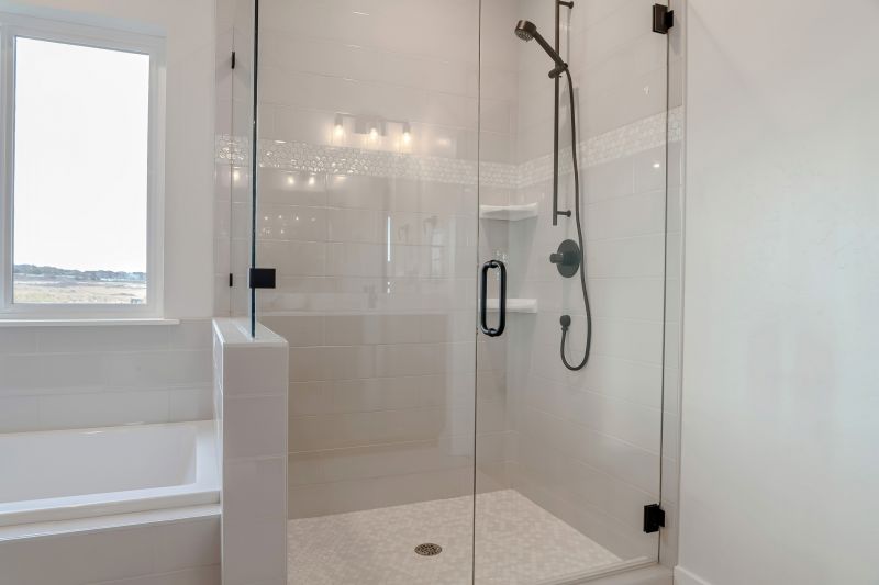 Glass Shower with Black Frame